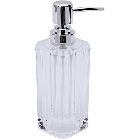 Porta Sabonete Líquido 210ml Em Acrílico Listraseve Clear